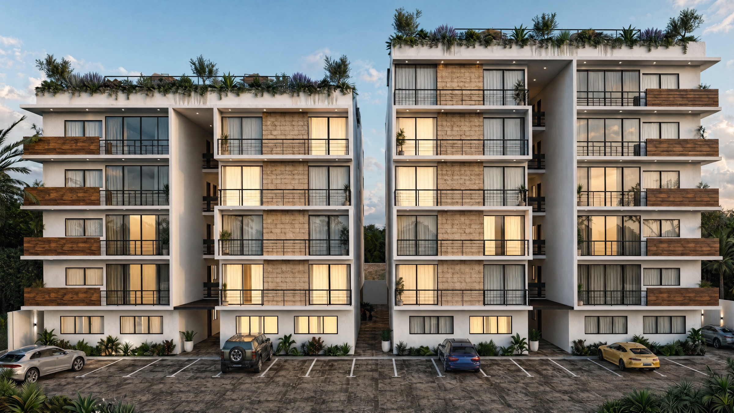 Kuxnah Living Condos — fachada cinematográfica
